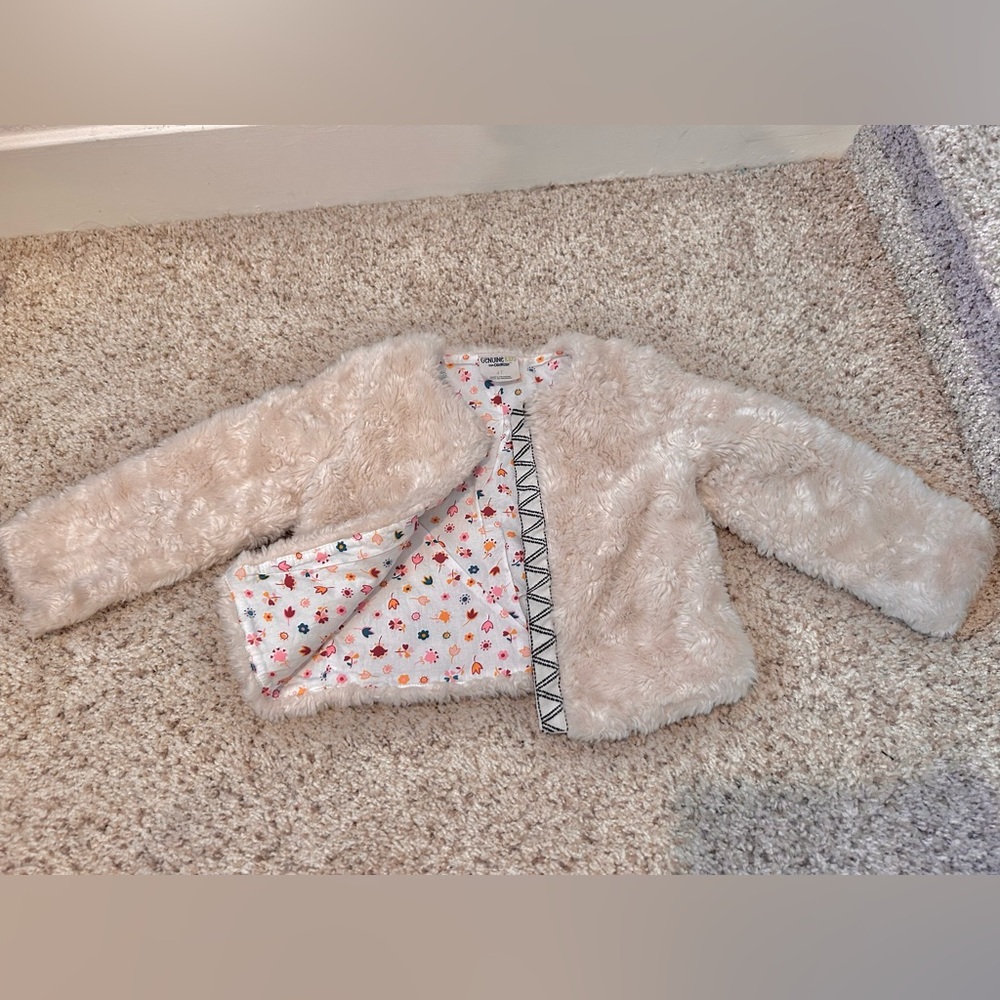 Girls fur jacket size 4
